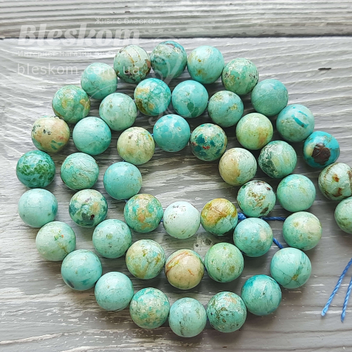 Бирюза Перуанская круглая, натуральная К3097