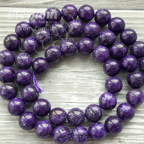 Чароїт круглий, натуральний, тонований К6265