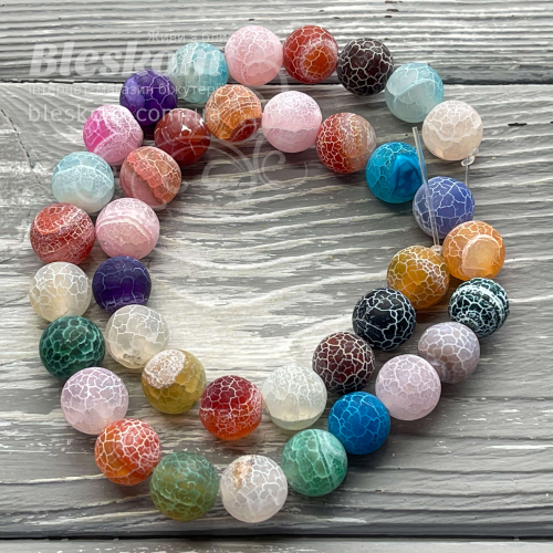 Агат морозный, круглый,матовый, натуральный К6270