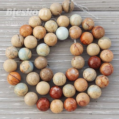 Яшма серпантинная, круглая, натуральная К6273