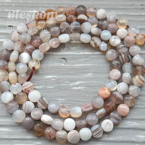 Агат гранований, таблетка, натуральний К3103