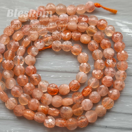 Сонячний камінь, гранований, таблетка, натуральний К3104