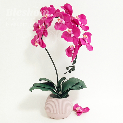 Світильник ручної роботи - Орхідея кольору фуксія С-17