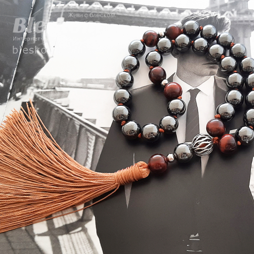 Чотки з Гематиту та бичого ока Т-148