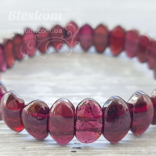 Гранат, натуральний, браслет К3129