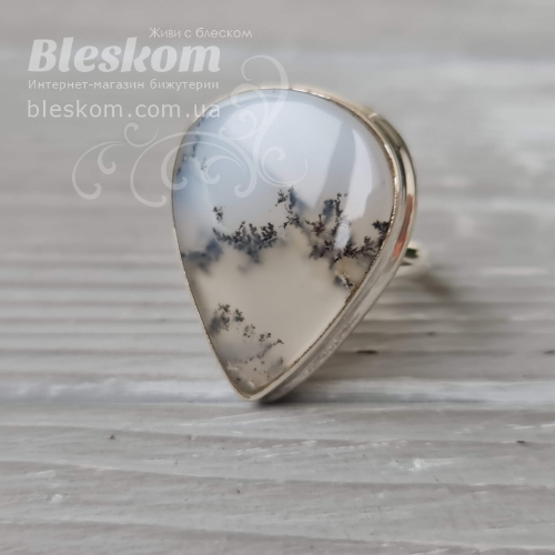 Каблучка дендритовий агат, натуральна С1041