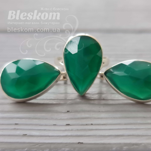 Комплект хризопраз, натуральний С1042