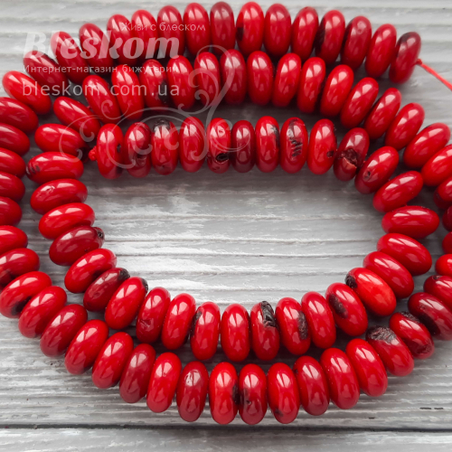 Корал, рондель, натуральний К6298