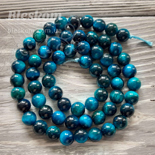 Тигровый глаз, круглый, натуральный, тонированный К6303