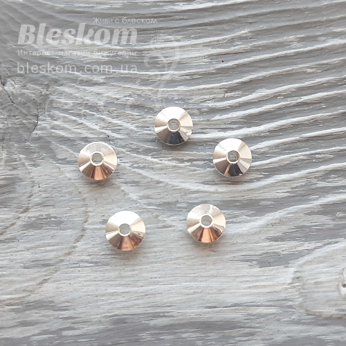 Намистина рондель, гіпоалергенна сталь, упаковка 30477