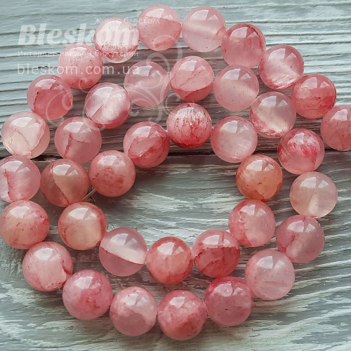 Кварц круглий натуральний (полуничний кварц) К6315