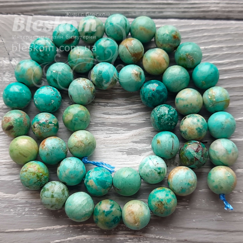 Бирюза Перуанская круглая, натуральная К3160