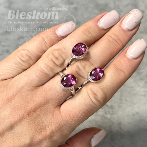 Комплект з рожевим топазом с1055