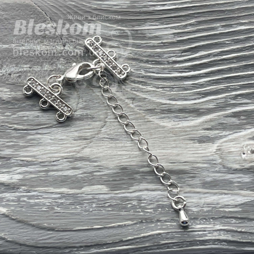 Замочок з підвіскою і конектором з фіанітами 30500