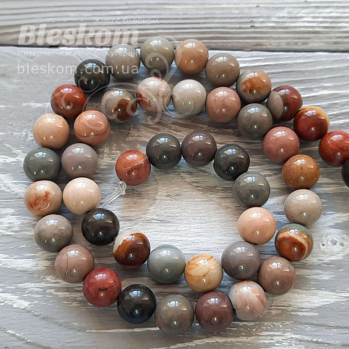 Яшма пейзажная, круглая, натуральная К6339