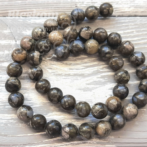 Яшма узорная, круглая, натуральная К6348