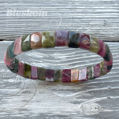 Турмалін натуральний, браслет К3185