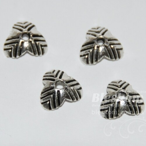 Шапочка для намистини, металева, паковання 18029