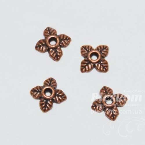 Шапочка для намистини, металева, паковання 18074