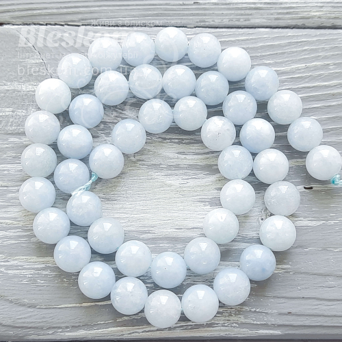 Аквамарин круглий, тонований, натуральний К1335