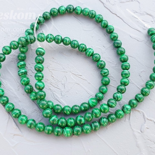 Малахіт круглий, дрібний (синтетичний) К1625