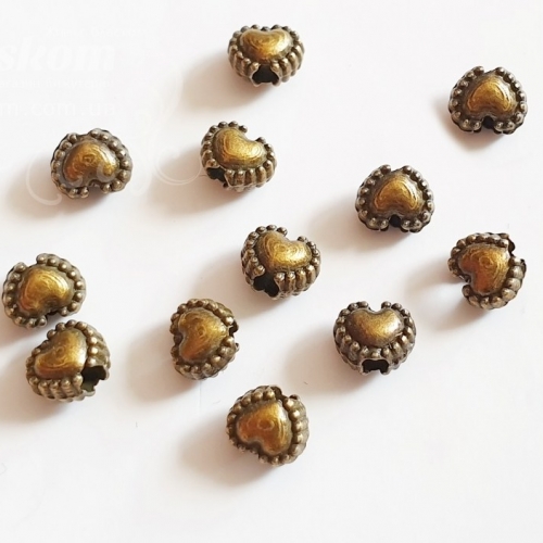 Бусина сердце, упаковка 15571