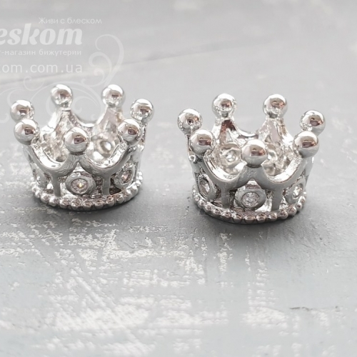 Намистина Пандора Корона (белые) 11301