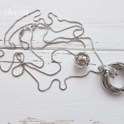 Кулон с цепочкой, двойной 0-289