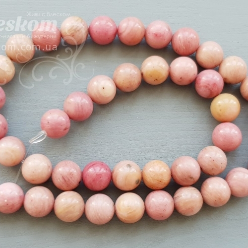 Родоніт круглий, натуральний, люкс К4342