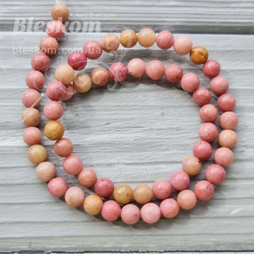 Родоніт круглий, натуральний, люкс К4343