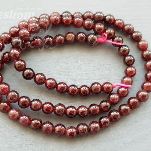 Гранат круглый, натуральный, тонированный К4351