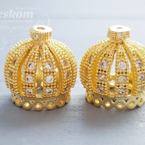 Ковпачок, корона з фіанітами, Milano 18334