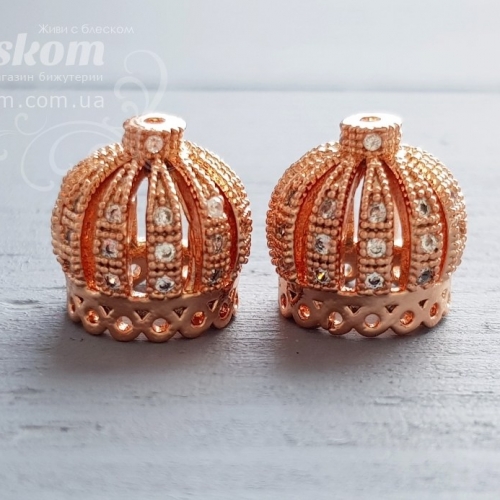 Ковпачок, корона з фіанітами, Milano 18339