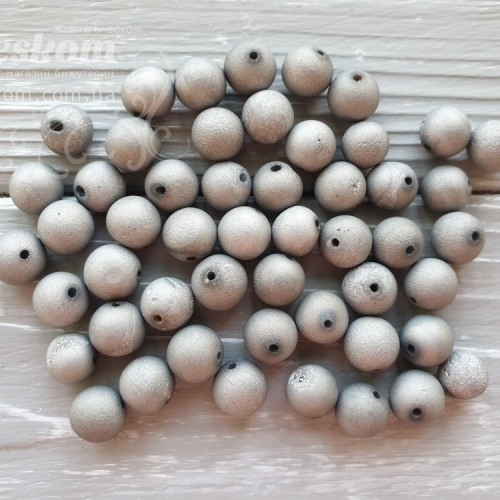 Намистини під морозний агат, з напиленням к4464