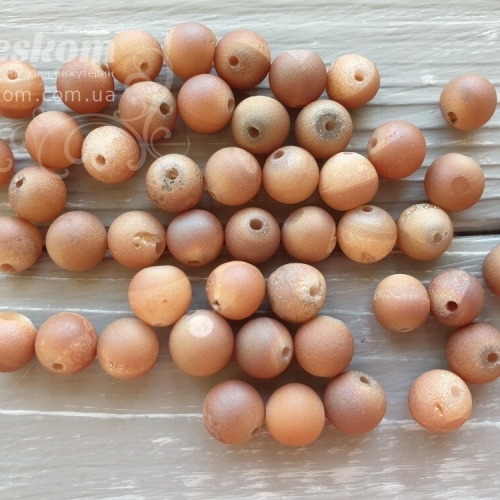 Намистини під морозний агат, з напиленням к4466