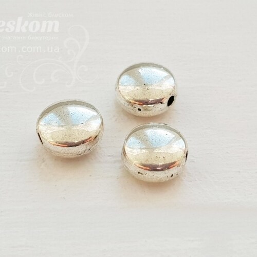 Бусина круглая, плоская, упаковка 15701