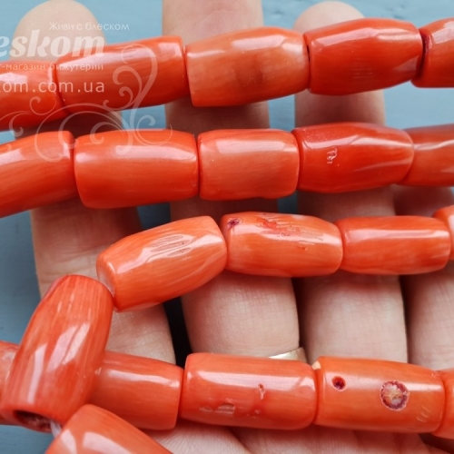 Корал циліндр, натуральний (довга нитка) К4585