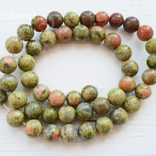 Яшма унакіт, кругла, натуральна К4610