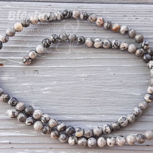 Яшма серая круглая, натуральная К4642