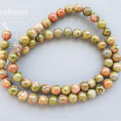 Яшма унакіт, кругла натуральна К4648