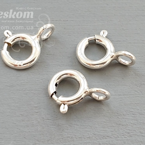 Замочок карабін срібло, проба 925 14313