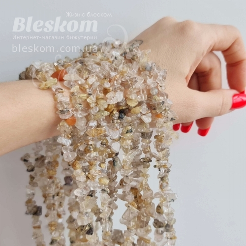 Рутиловий кварц крихта, натуральна К4666