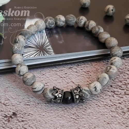 Мужской браслет из Яшмы М-010