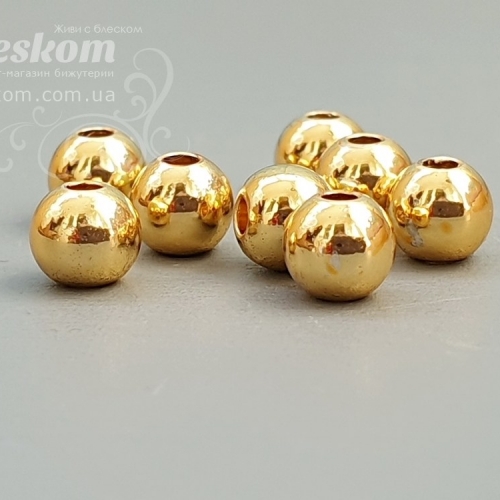 Намистина кругла, нержавіюча, з покриттям, паковання 15735