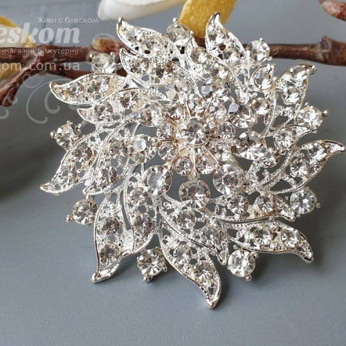 Брошь со стразами 3-277