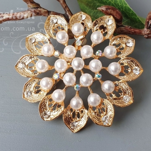Брошь со стразами 3-291