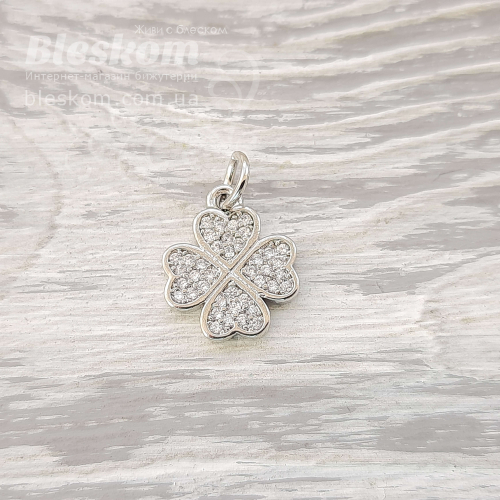 Підвіска клевер, з фіанітами 30066