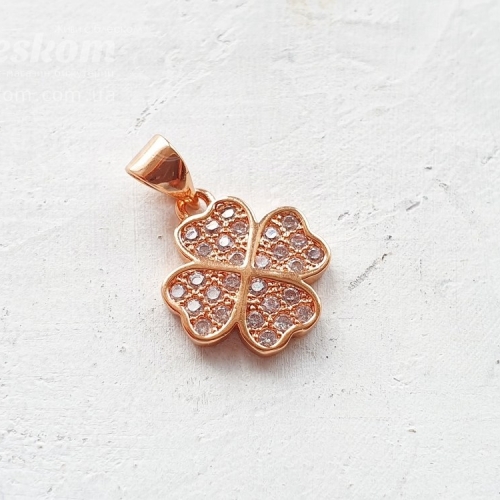 Підвіска клевер, з фіанітами 30067