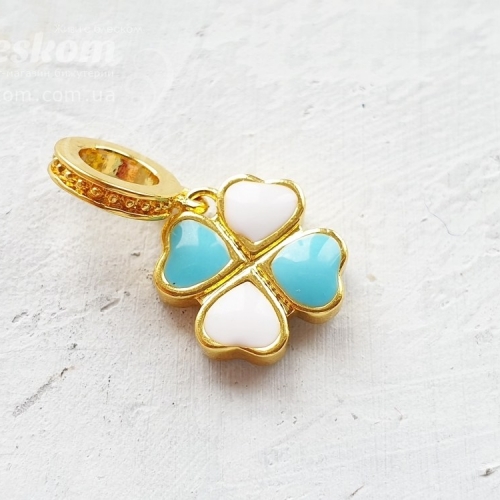 Підвіска клевер, з емаллю 30082