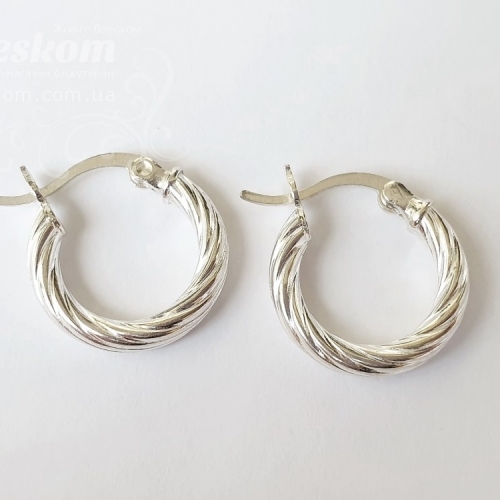 Сережки-кільця, 925 проба, 925-150